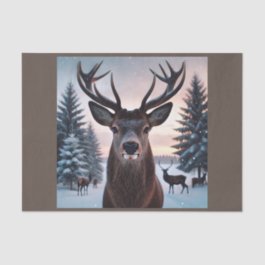 decoupage tissue paper met hert 薄葉紙 (正面)