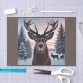 decoupage tissue paper met hert 薄葉紙 (クラフト)