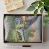  decoupage tissue paper met oude truck, decouupage 薄葉紙 (ギフト)