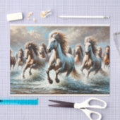 decoupage tissue paper met wilde paarden 薄葉紙 (クラフト)