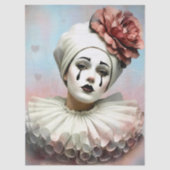 Decoupage Tissue Paper Pierrot Clown 薄葉紙 (正面)
