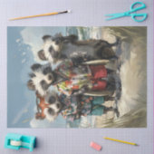 Decoupage Tropical Racoons Surf Squad  薄葉紙 (クラフト)