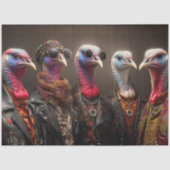 Decoupage Turkey Strut Fur Feather Funk Band 薄葉紙 (正面)