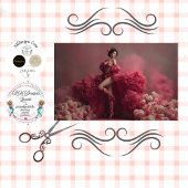 Decoupage Valentine Lady in Red Corset Lace  薄葉紙