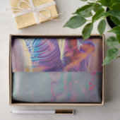 Decoupage Vibrant Colored Elephant  薄葉紙 (ギフト)