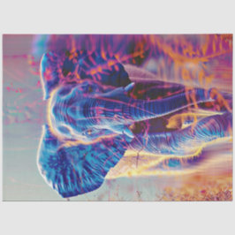 Decoupage Vibrant Colored Elephant  薄葉紙