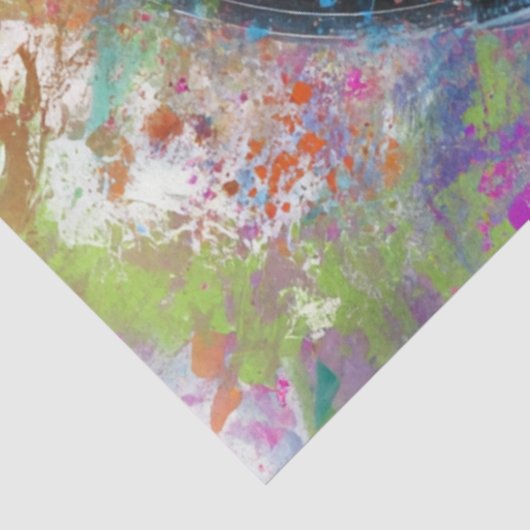 Decoupage Vibrant Monkey Abstract Art Headphones  薄葉紙 (詳細)