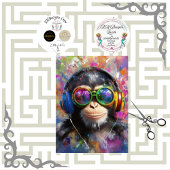 Decoupage Vibrant Monkey Abstract Art Headphones 薄葉紙