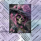 Decoupage Victorian Gothic Skeleton 薄葉紙