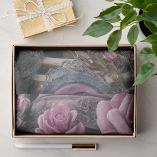 Decoupage Victorian Gothic Skeleton 薄葉紙 (ギフト)