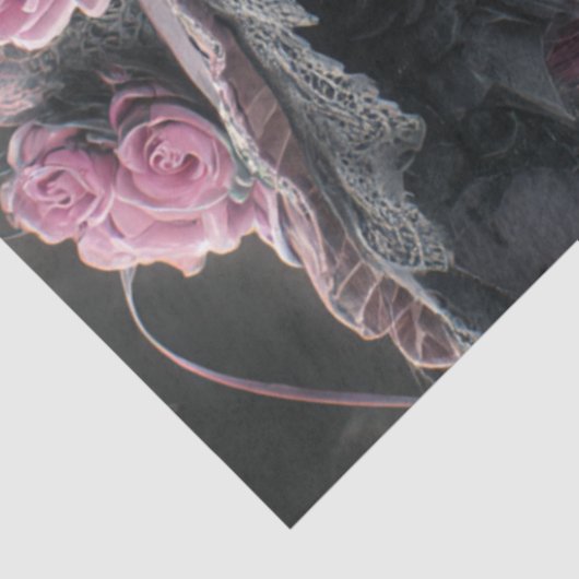 Decoupage Victorian Gothic Skeleton 薄葉紙 (詳細)