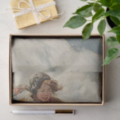 Decoupage Vintage Children Sledding Poster  薄葉紙 (ギフト)