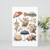 Decoupage - vintage romantic flowers and umbrellas (スタンド正面)