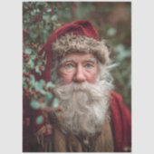 Decoupage Vintage Santa Clause Christmas Scene 薄葉紙 (正面)