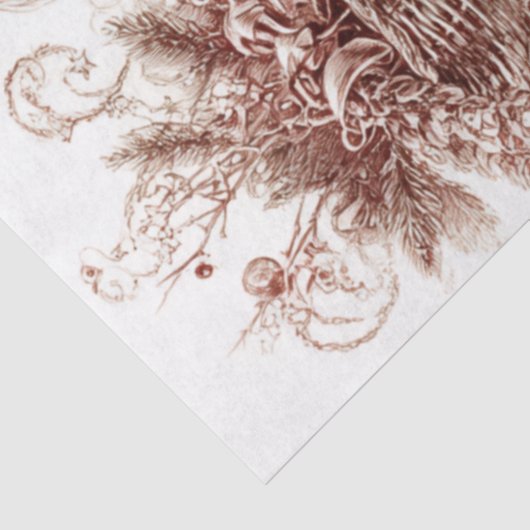 Decoupage Vintage Santa Painterly Red  薄葉紙 (詳細)