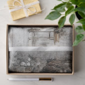 Decoupage Vintage Santa Scrapbooking 11x14 Canvas 薄葉紙 (ギフト)