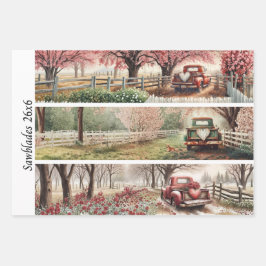 Decoupage Vintage Valentine Trucks Handsaws Signs  ラッピングペーパーシート
