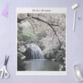 Decoupage Waterfall Cherry Blossom Fits 16x20  薄葉紙 (クラフト)