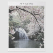 Decoupage Waterfall Cherry Blossom Fits 16x20  薄葉紙 (正面)