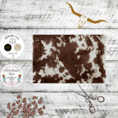 Decoupage Western Brown White Cowhide Texture  薄葉紙