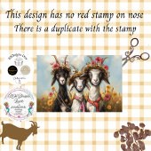 Decoupage Whimsical 3 Goats In Field 薄葉紙