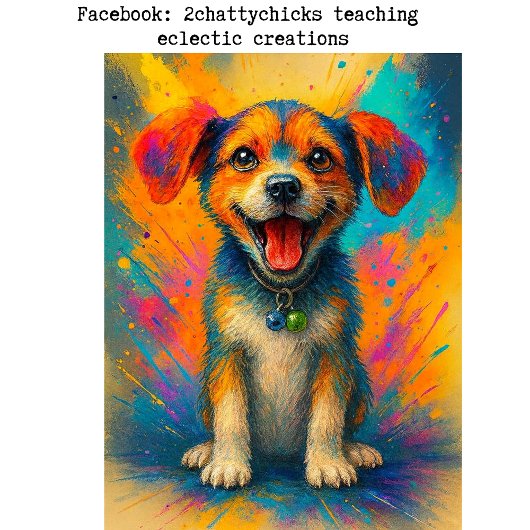 Decoupage Whimsical Abstract Beagle Joyful Pup  薄葉紙