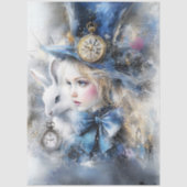 Decoupage Whimsical Alice Adventure & Rabbit 薄葉紙 (正面)