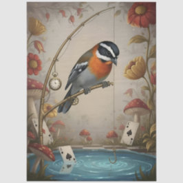 Decoupage Whimsical Bird Seidenpapier 薄葉紙