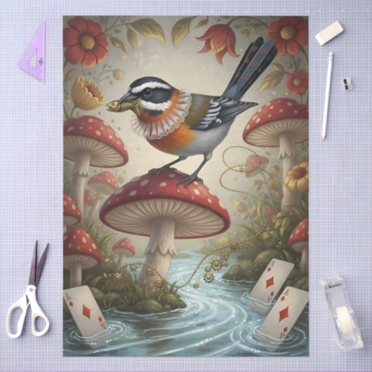 Decoupage Whimsical Bird Seidenpapier 薄葉紙 (クラフト)
