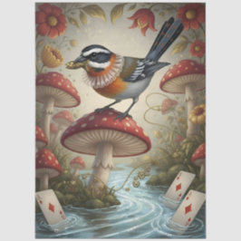 Decoupage Whimsical Bird Seidenpapier 薄葉紙