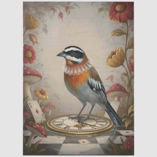 Decoupage Whimsical Bird Seidenpapier 薄葉紙 (正面)