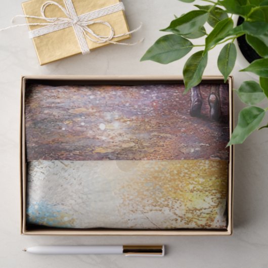 Decoupage Whimsical Blonde Girl & Rabbit Forest 薄葉紙 (ギフト)