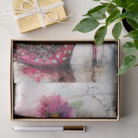 Decoupage Whimsical Cat Parasol Catwalk Companions 薄葉紙 (ギフト)