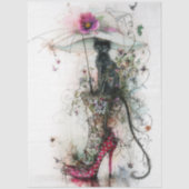 Decoupage Whimsical Cat Parasol Catwalk Companions 薄葉紙 (正面)