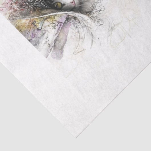 Decoupage Whimsical Cats Fits 8 x 10 Canvas  薄葉紙 (詳細)