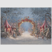 Decoupage Whimsical Christmas Circus 薄葉紙 (正面)