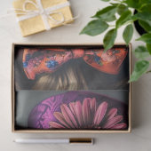 Decoupage Whimsical Colorful Lab Top Hat Print 薄葉紙 (ギフト)