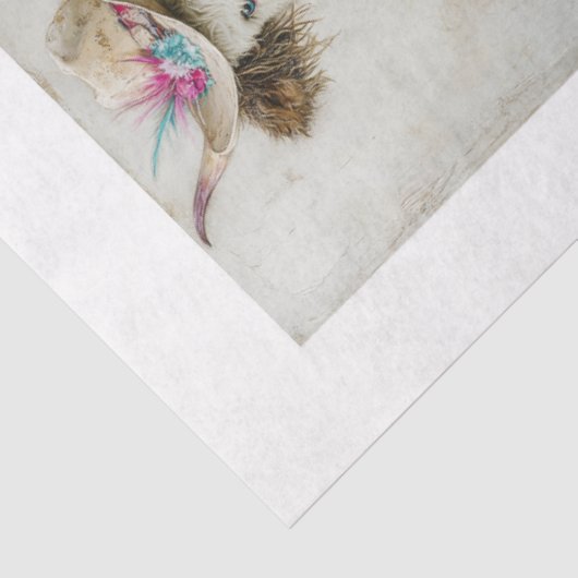 Decoupage Whimsical Cowboy Highland Calvess  薄葉紙 (詳細)