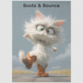 Decoupage Whimsical Dancing Cat  薄葉紙 (正面)