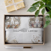 Decoupage Whimsical Deer Floral Wildlife Scrapbook 薄葉紙 (ギフト)