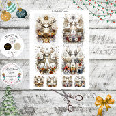 Decoupage Whimsical Deer Floral Wildlife Scrapbook 薄葉紙