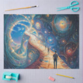 Decoupage Whimsical Dreamlike Galaxy  薄葉紙 (クラフト)