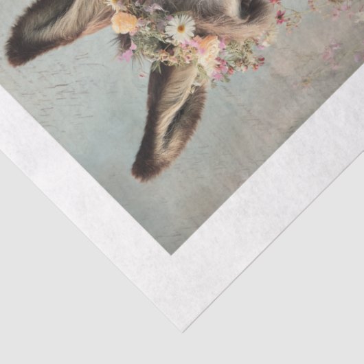 Decoupage Whimsical Floral Donkey Rustic Artwork 薄葉紙 (詳細)