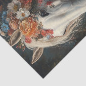 Decoupage Whimsical Flower Adorned Winning Horse 薄葉紙 (詳細)