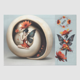 Decoupage Whimsical Flower Fairy 薄葉紙