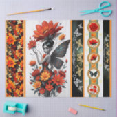 Decoupage Whimsical Flower Fairy Seidenpapier 薄葉紙 (クラフト)
