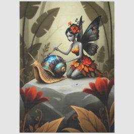 Decoupage Whimsical Flower Fairy Seidenpapier 薄葉紙