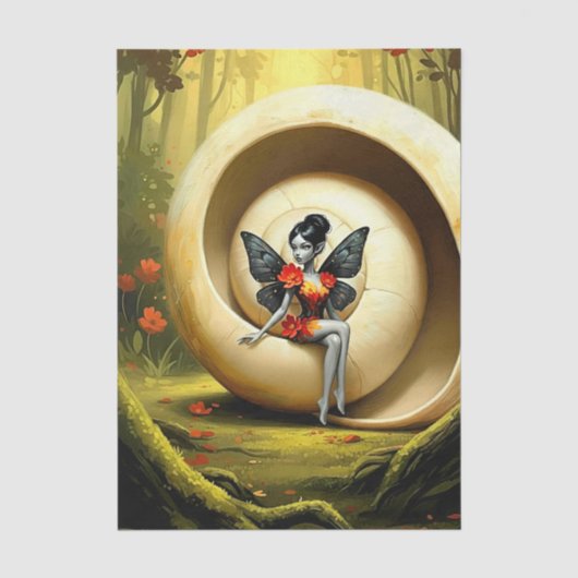 Decoupage Whimsical Flower Fairy Seidenpapier 薄葉紙 (正面)