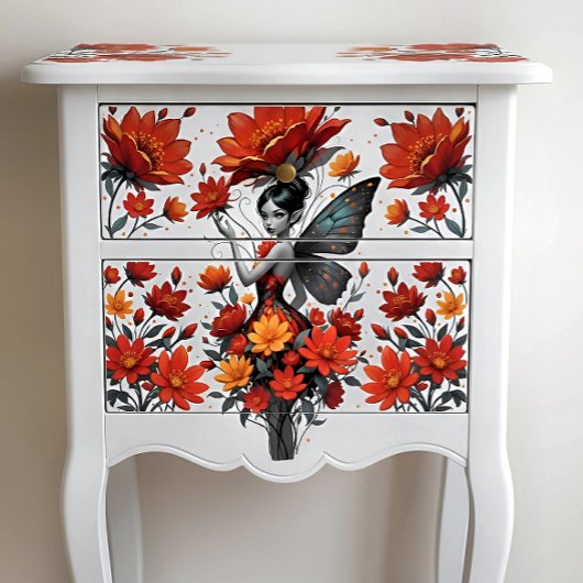 Decoupage Whimsical Flower Fairy Seidenpapier 薄葉紙