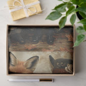 Decoupage Whimsical Fox Family Fall Scenery  薄葉紙 (ギフト)